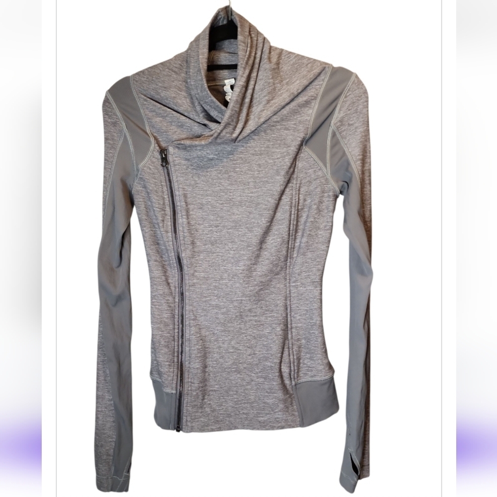 Lululemon Bhakti Double Zipper Yoga Jacket in Heather Slate Gray Women's Size 4 - Picture 6 of 13